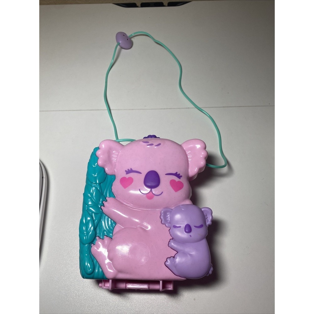 Polly Pocket Koala Purse Case W/Mama & Baby Koala, Squirrel, 2 Dolls And Vehicle